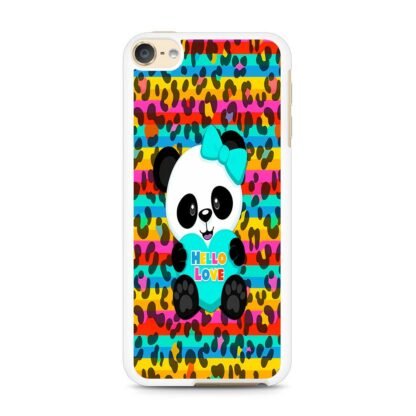 Cute Panda Hello Love iPod Touch 6 / 7 Case - Image 2