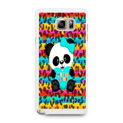 Cute Panda Hello Love Samsung Galaxy Note 5 Case - Image 2