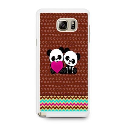 Cute Twin Panda Samsung Galaxy Note 5 Case - Image 2