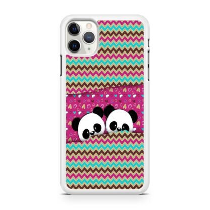 Cute Twin Panda Pink iPhone 12 / 12 Pro / 12 Pro Max / 12 Mini Case - Image 2