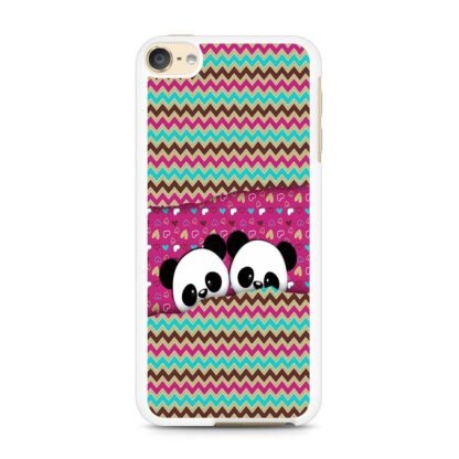 Cute Twin Panda Pink iPod Touch 6 / 7 Case - Image 2