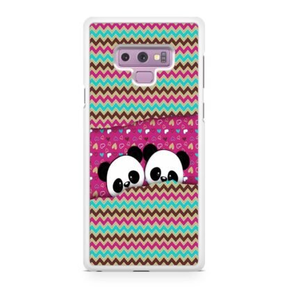 Cute Twin Panda Pink Samsung Galaxy Note 9 Case - Image 2