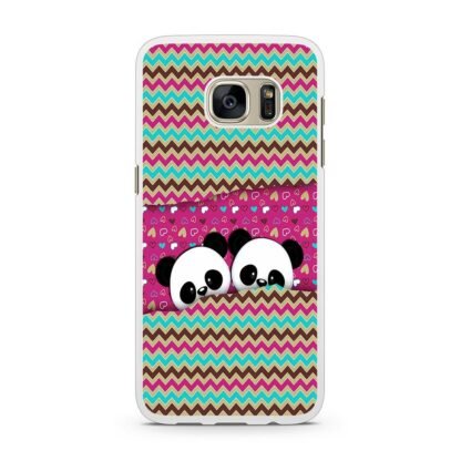Cute Twin Panda Pink Samsung Galaxy S7 / S7 Edge Case - Image 2