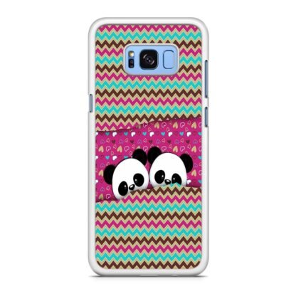 Cute Twin Panda Pink Samsung Galaxy S8 / S8 Plus Case - Image 2