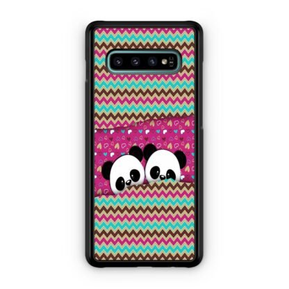 Cute Twin Panda Pink Samsung Galaxy S10 / S10e / S10 Plus / S10 5G Case