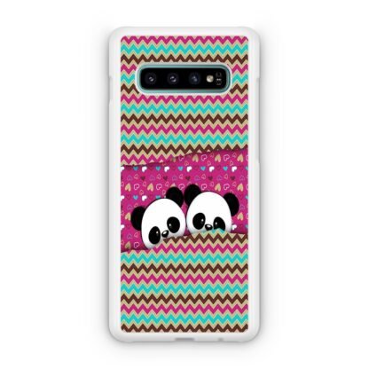 Cute Twin Panda Pink Samsung Galaxy S10 / S10e / S10 Plus / S10 5G Case - Image 2
