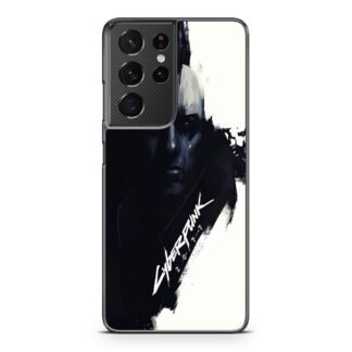 Cyberpunk 2077 Black White Samsung Galaxy S21 / S21 Plus / S21 Ultra / S21 FE Case