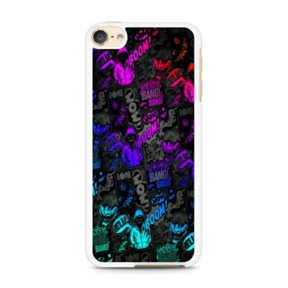 Dark Boom Bang Neon Color Collage iPod Touch 6 / 7 Case - Image 2