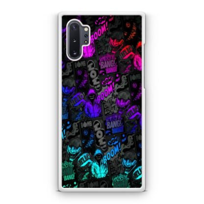 Dark Boom Bang Neon Color Collage Samsung Galaxy Note 10 / Note 10 Plus Case - Image 2