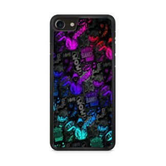 Dark Boom Bang Neon Color Collage iPhone 7 / 8 / SE 2020 / SE 2022 Case