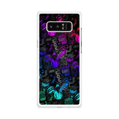 Dark Boom Bang Neon Color Collage Samsung Galaxy Note 8 Case - Image 2