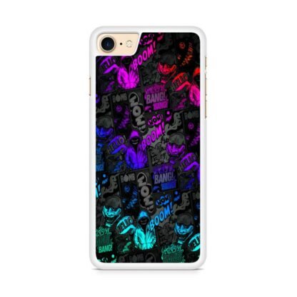 Dark Boom Bang Neon Color Collage iPhone 7 / 8 / SE 2020 / SE 2022 Case - Image 2