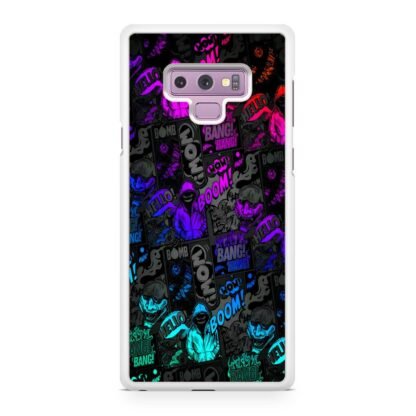 Dark Boom Bang Neon Color Collage Samsung Galaxy Note 9 Case - Image 2