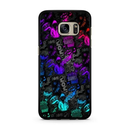 Dark Boom Bang Neon Color Collage Samsung Galaxy S7 / S7 Edge Case