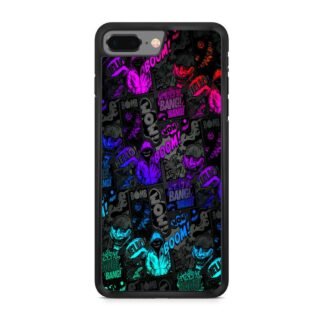 Dark Boom Bang Neon Color Collage iPhone 7 Plus / 8 Plus Case