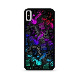 Dark Boom Bang Neon Color Collage iPhone X / XR / XS / XS Max Case
