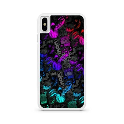 Dark Boom Bang Neon Color Collage iPhone X / XR / XS / XS Max Case - Image 2