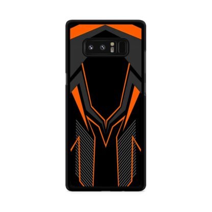 Dark Grey Orange Drop Pattern Cover Samsung Galaxy Note 8 Case