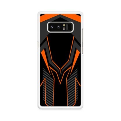 Dark Grey Orange Drop Pattern Cover Samsung Galaxy Note 8 Case - Image 2