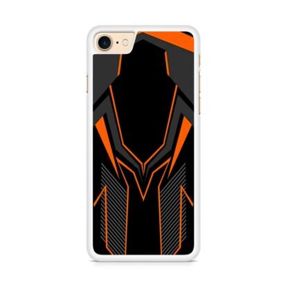 Dark Grey Orange Drop Pattern Cover iPhone 7 / 8 / SE 2020 / SE 2022 Case - Image 2