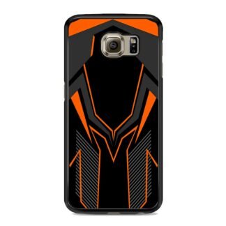Dark Grey Orange Drop Pattern Cover Samsung Galaxy S6 / S6 Edge / S6 Edge Plus Case