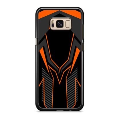 Dark Grey Orange Drop Pattern Cover Samsung Galaxy S8 / S8 Plus Case
