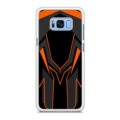 Dark Grey Orange Drop Pattern Cover Samsung Galaxy S8 / S8 Plus Case - Image 2