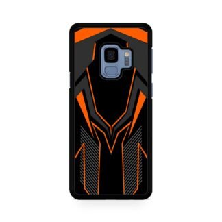 Dark Grey Orange Drop Pattern Cover Samsung Galaxy S9 / S9 Plus Case