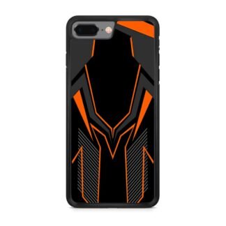 Dark Grey Orange Drop Pattern Cover iPhone 7 Plus / 8 Plus Case
