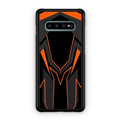 Dark Grey Orange Drop Pattern Cover Samsung Galaxy S10 / S10e / S10 Plus / S10 5G Case