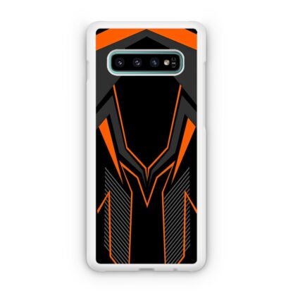 Dark Grey Orange Drop Pattern Cover Samsung Galaxy S10 / S10e / S10 Plus / S10 5G Case - Image 2