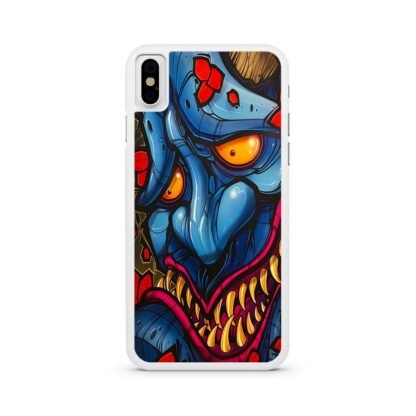 Demon Monster Blue Fangs iPhone X / XR / XS / XS Max Case - Image 2
