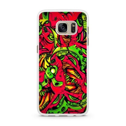 Dino Robot T-Rex Collage Samsung Galaxy S7 / S7 Edge Case - Image 2