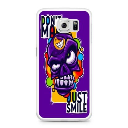 Dont Mad Just Smile Skull Doodle Samsung Galaxy S6 / S6 Edge / S6 Edge Plus Case - Image 2