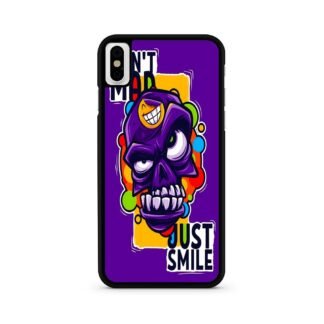 Dont Mad Just Smile Skull Doodle iPhone X / XR / XS / XS Max Case