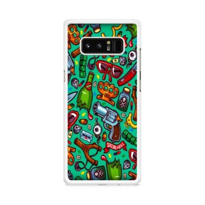 Doodle Arms Collage Samsung Galaxy Note 8 Case - Image 2