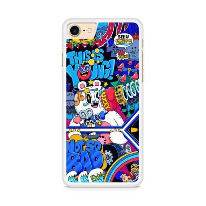 Doodle Characters Collage iPhone 7 / 8 / SE 2020 / SE 2022 Case - Image 2