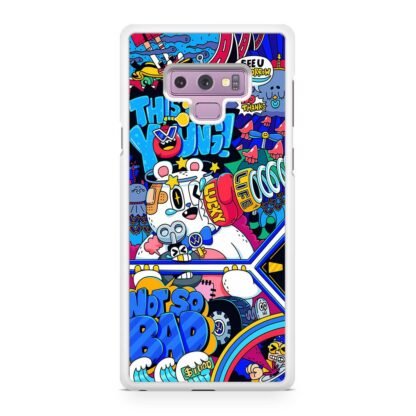 Doodle Characters Collage Samsung Galaxy Note 9 Case - Image 2