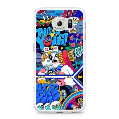 Doodle Characters Collage Samsung Galaxy S6 / S6 Edge / S6 Edge Plus Case - Image 2