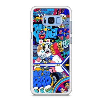 Doodle Characters Collage Samsung Galaxy S8 / S8 Plus Case - Image 2