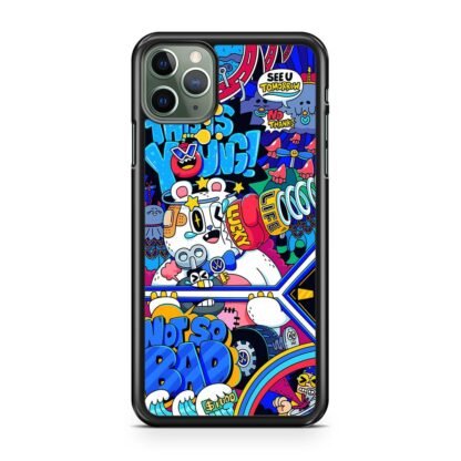 Doodle Characters Collage iPhone 15 / 15 Plus / 15 Pro / 15 Pro Max Case