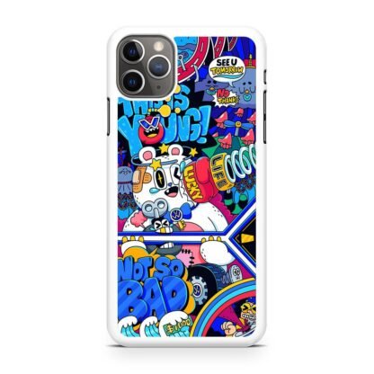 Doodle Characters Collage iPhone 15 / 15 Plus / 15 Pro / 15 Pro Max Case - Image 2