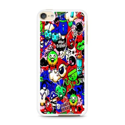 Doodle Mini Monster Collage iPod Touch 6 / 7 Case - Image 2