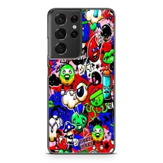 Doodle Mini Monster Collage Samsung Galaxy S21 / S21 Plus / S21 Ultra / S21 FE Case