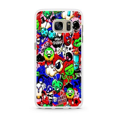 Doodle Mini Monster Collage Samsung Galaxy S7 / S7 Edge Case - Image 2