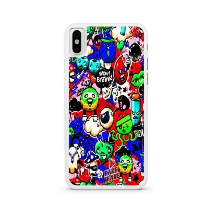Doodle Mini Monster Collage iPhone X / XR / XS / XS Max Case - Image 2