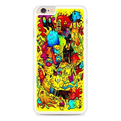 Doodle Yellow Collage iPhone 6 / 6S / 6 Plus / 6S Plus Case - Image 2