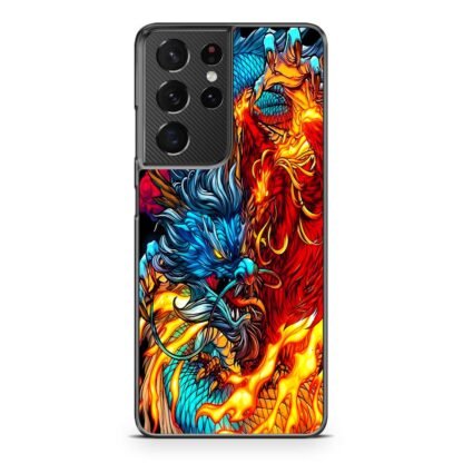 Dragon Phoenix Battle Cover Samsung Galaxy S21 / S21 Plus / S21 Ultra / S21 FE Case