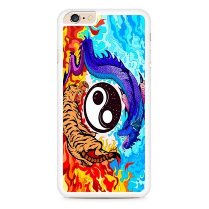 Dragon Tiger Yin Yang Red Blue Fire iPhone 6 / 6S / 6 Plus / 6S Plus Case - Image 2