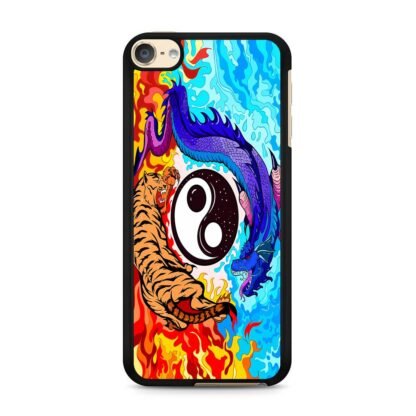 Dragon Tiger Yin Yang Red Blue Fire iPod Touch 6 / 7 Case